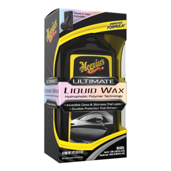 Meguiar&#039;s Ultimate Wax Liquid 473ml (incl. doek en pad)